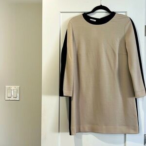 Akris Punto dress. Size 8 beige on front and black on back.